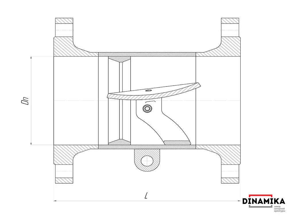 Обратный клапан 19нж47нж Ду500 фланцевый